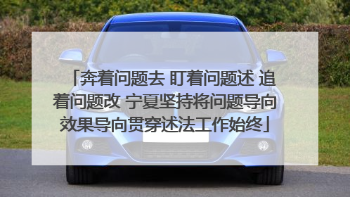 奔着问题去 盯着问题述 追着问题改 宁夏坚持将问题导向效果导向贯穿述法工作始终